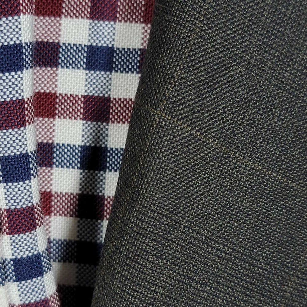 Jos A Bank Men's Sport Coat Blazer Two Button Brown Plaid Wool Size 44R - Picture 6 of 16